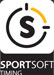 Oficiálne logo SportSoft negativ na výšku